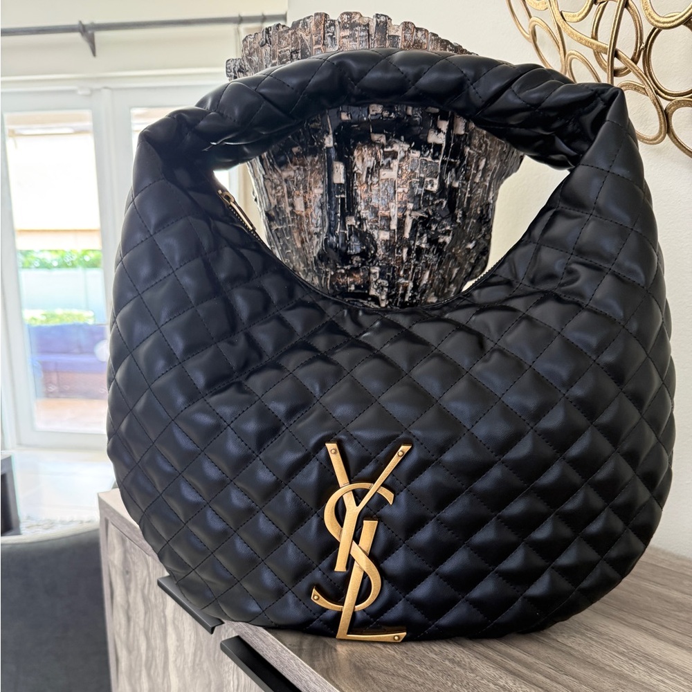 YSL Quilted Hobo Shoulder Handbag